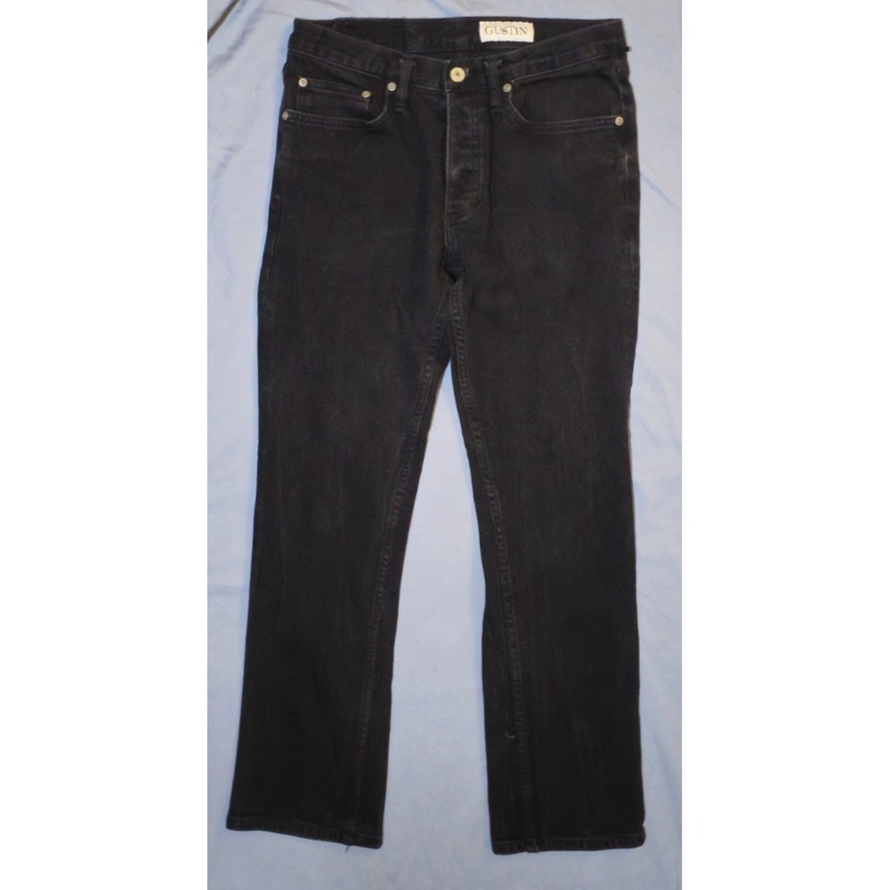 GUSTIN #496 Japanese Selvedge Black Denim Jeans